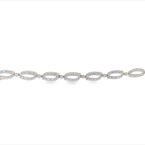 14k Yellow Gold Diamond Bracelet - Picture 2 of 2